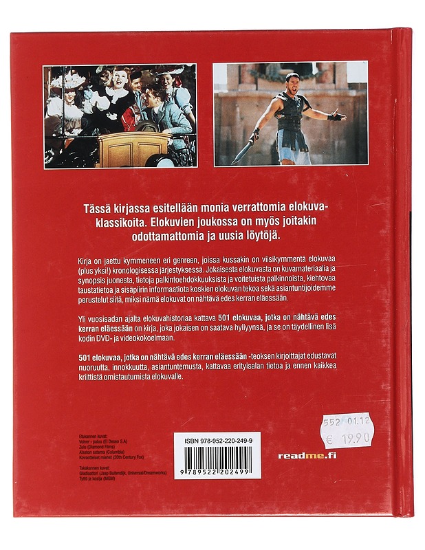 501 elokuvaa, jotka on nähtävä kerran eläessään - Haavisto, Laura - Musiikki- ja elokuvakirjat - 10105404589 - 1