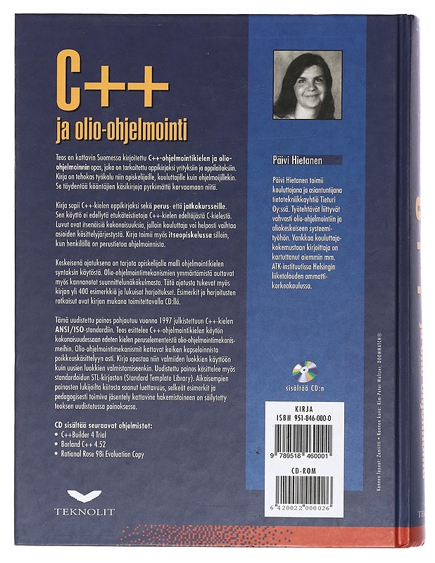 C++ ja olio-ohjelmointi - Päivi Hietanen - Tietokirjat ja oppaat - 10105404627 - 1
