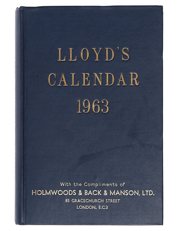 Lloyd's Calendar 1963 - Harrastekirjat - 10105404683 - 0