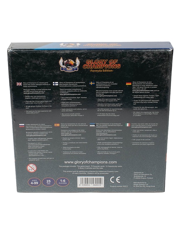 GLORY OF CHAMPIONS Formula Edition lautapeli - Lasten pelit - 10105404740 - 1