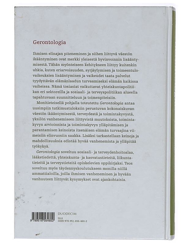 Gerontologia - Aromaa, Arpo - Tietokirjat ja oppaat - 10105404771 - 1