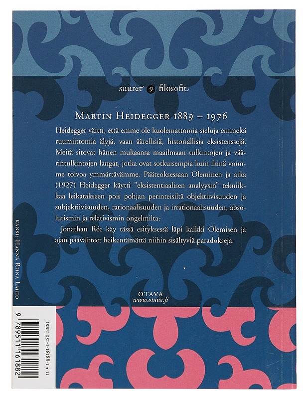 Heidegger : historia ja totuus Olemisessa ja ajassa - Ree, Jonathan - Tietokirjat ja oppaat - 10105404776 - 1