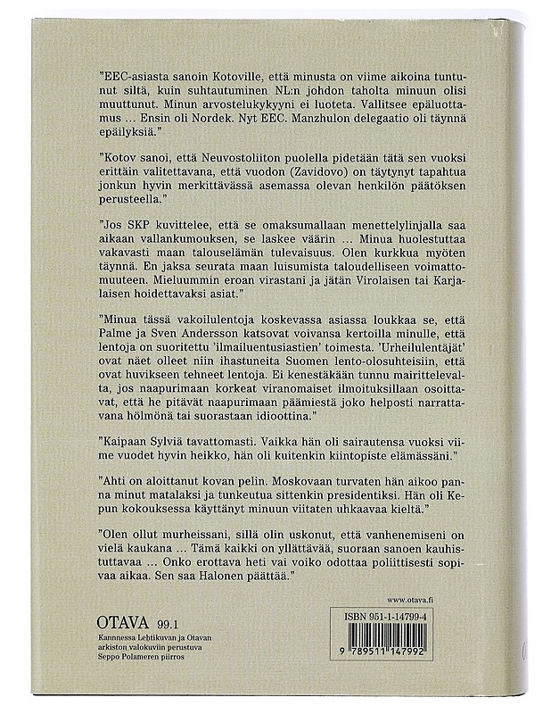 Urho Kekkonen 1972-1976: Liennytyksen akanvirrassa - Suomi, Juhani - Elämäkerrat ja muistelmat - 10105404781 - 1