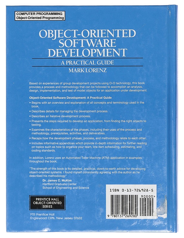 Object-oriented software development : a practical guide - Mark Lorenz - Tietokirjat ja oppaat - 10105404804 - 1