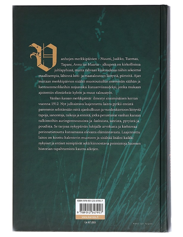 Vanhan kansan merkkipäivät - Laiho, Antto - Historiakirjat - 10105404898 - 1