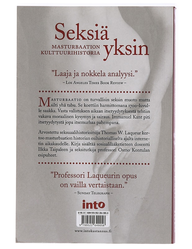 Seksiä yksin : masturbaation kulttuurihistoria - Laqueur, Thomas W. - Historiakirjat - 10105404956 - 1