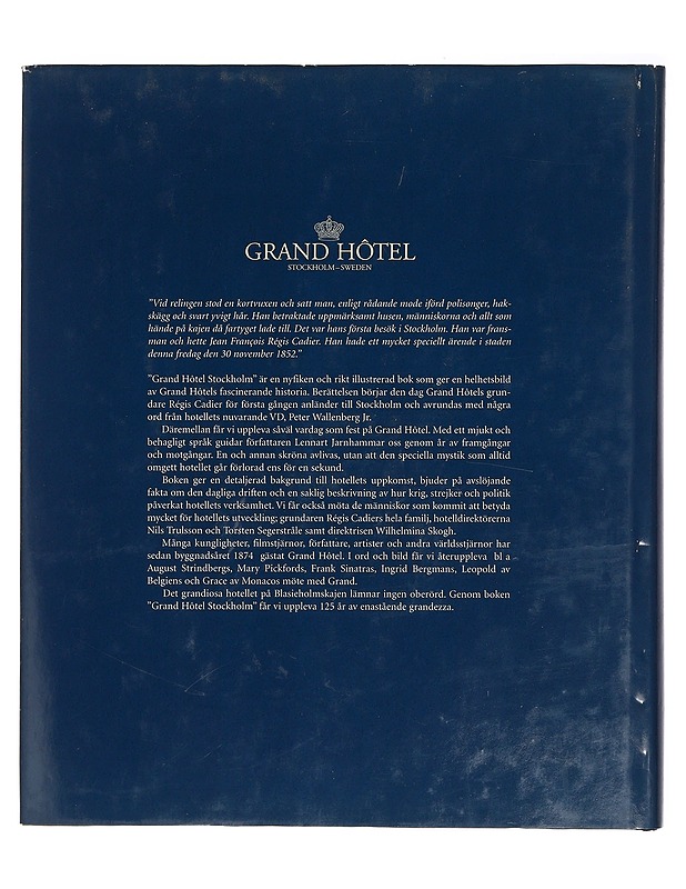 Grand Hotel Stockholm - Jarnhammar, Lennart - Tietokirjat ja oppaat - 10105404966 - 1