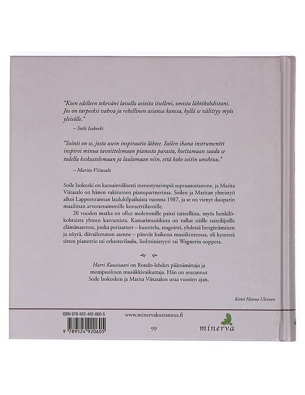 Duo : Soile Isokoski ja Marita Viitasalo - Harri Kuusisaari - Musiikki- ja elokuvakirjat - 10105405070 - 1
