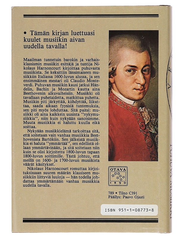 Puhuva musiikki : johdatusta musiikin uudenlaiseen ymmärtämiseen - Harnoncourt, Nikolaus - Historiakirjat - 10105405156 - 1