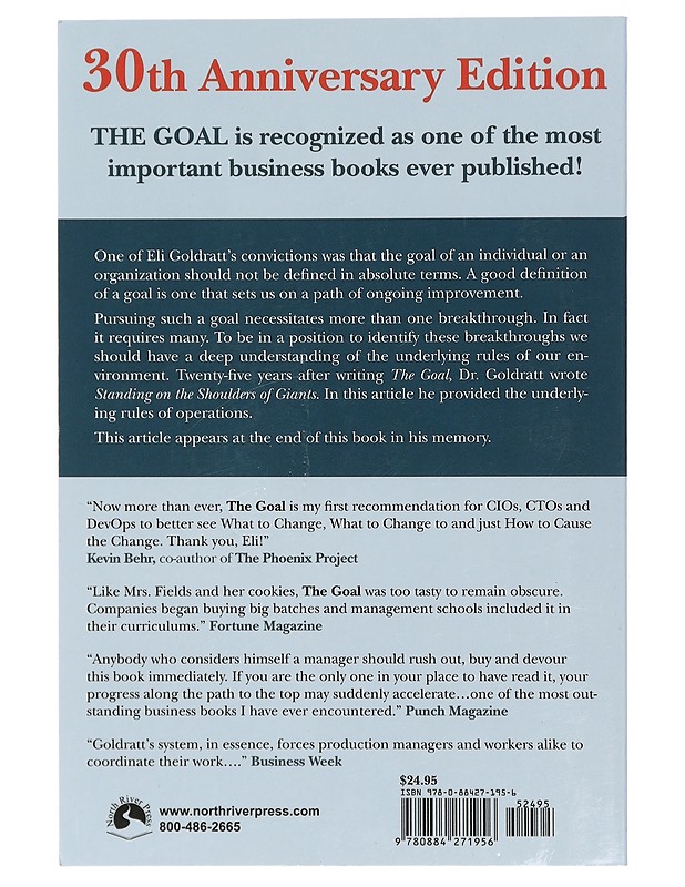 The Goal : a process of ongoing improvement - Goldratt, Eliyahu M. - Tietokirjat ja oppaat - 10105405182 - 1