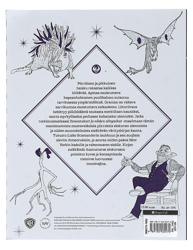 Ihmeotukset ja niide olinpaikat, värityskirja Taikamaailman olennoista  - Lastenkirjat - 10105405186 - 1