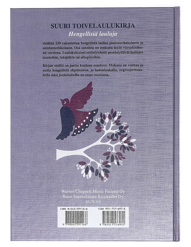 Suuri toivelaulukirja. Hengellisiä lauluja - Kari, Virpi - Musiikki- ja elokuvakirjat - 10105405197 - 1