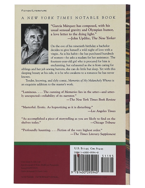 Memories of My Melancholy Whores - García Márquez - Romaanit ja novellit - 10105405230 - 1