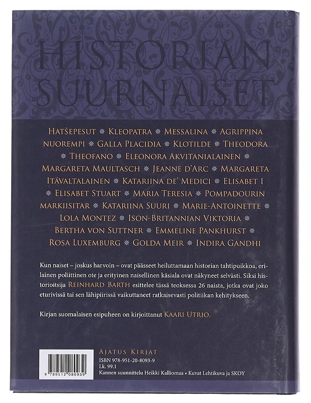 Historian suurnaiset - Barth, Reinhard - Elämäkerrat ja muistelmat - 10105405290 - 1