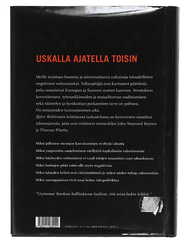 Talouden kymmenen tuhoisinta ajatusta - Wahlroos, Björn - Historiakirjat - 10105405349 - 1