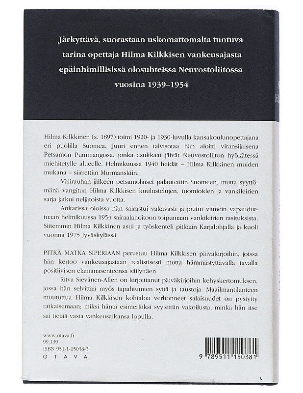 Pitkä matka Siperiaan - Kilkkinen, Hilma - Elämäkerrat ja muistelmat - 10105405356 - 1