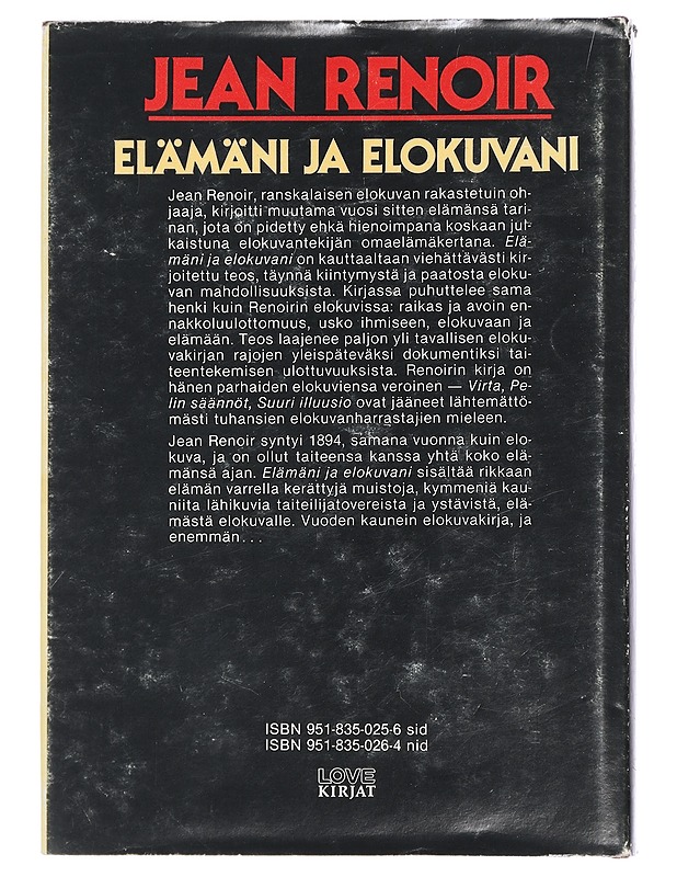 Elämäni ja elokuvani - Renoir, Jean - Historiakirjat - 10105405362 - 1