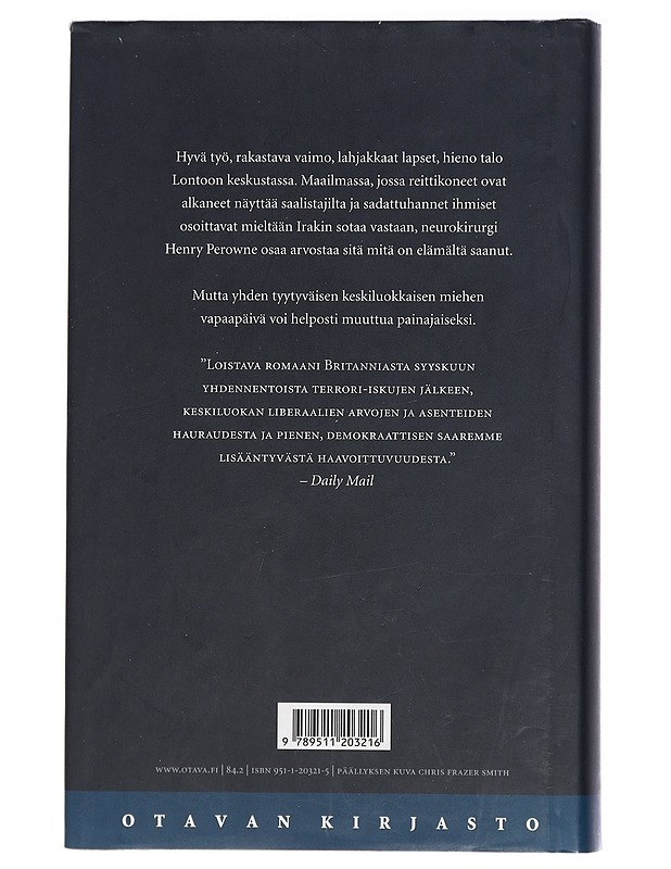 Lauantai - McEwan, Ian - Romaanit ja novellit - 10105405381 - 1