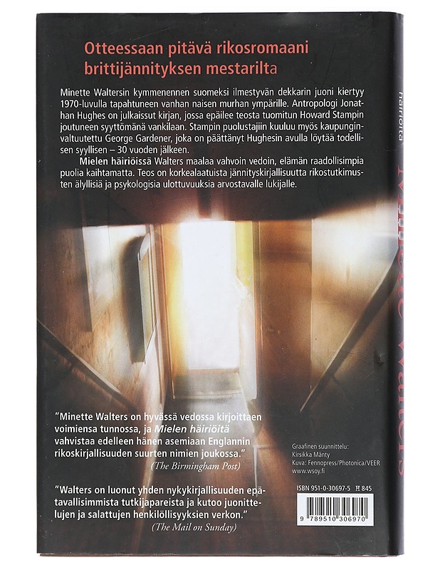 Mielen häiriöitä - Walters, Minette - Jännitys ja dekkarit - 10105405387 - 1