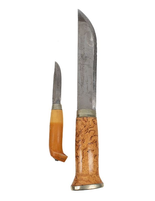 IISAKKI JÄRVENPÄÄ Poromiehen leuku ja pieni Mora puukko - Muut urheiluvälineet ja vapaa-aika - 10105405421 - 1