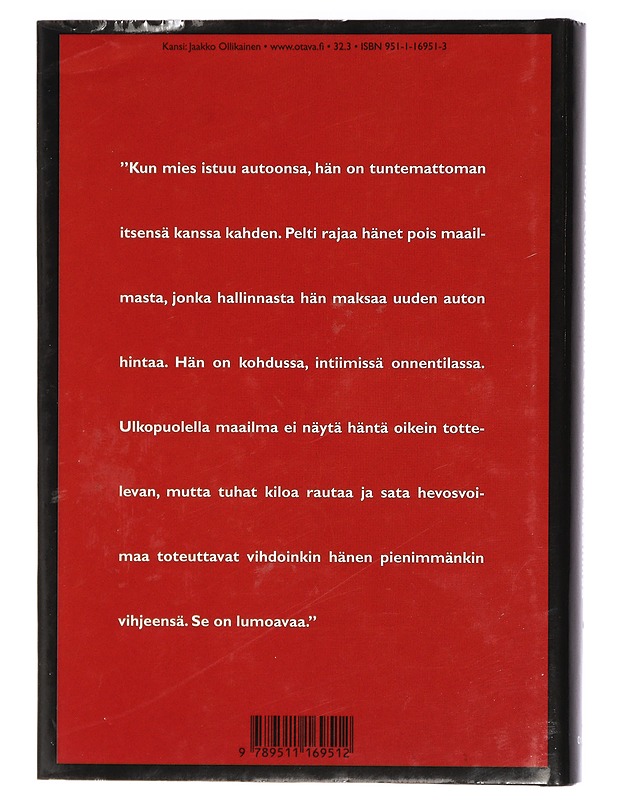 Tuhat kiloa miehen maailmaa : auto sielullisena ilmiönä - Reijo Korhonen - Kaunokirjallisuus - 10105405447 - 1