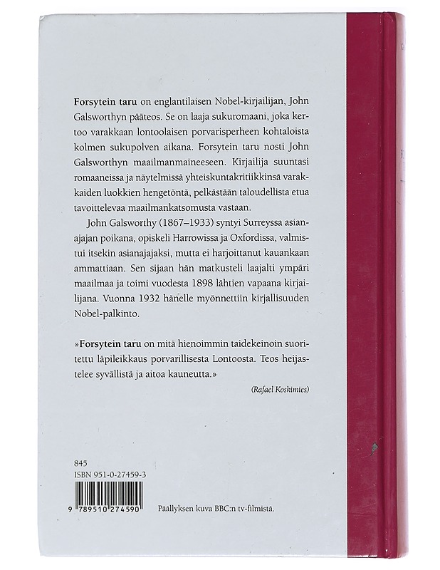 Forsytein taru. 1 - Galsworthy, John - Romaanit ja novellit - 10105405493 - 1