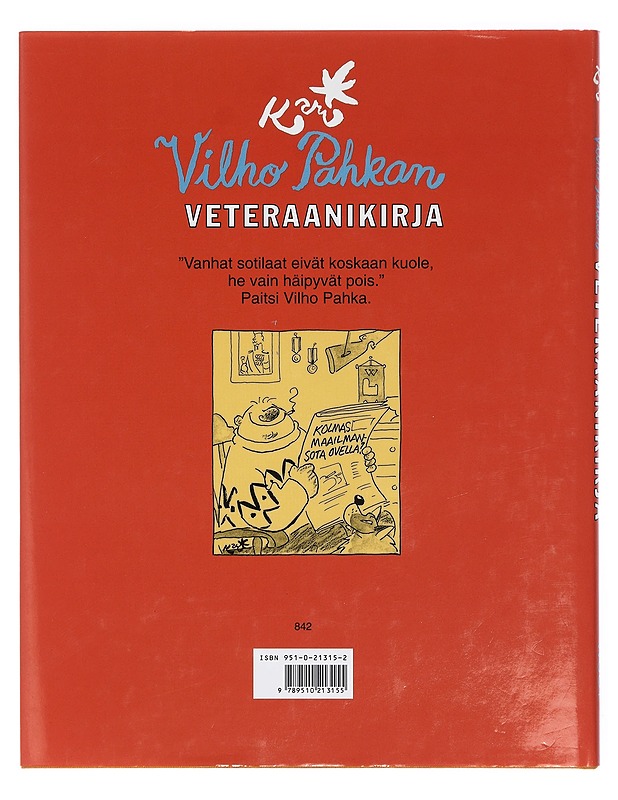 Vilho Pahkan veteraanikirja - Kari - Harrastekirjat - 10105405687 - 1