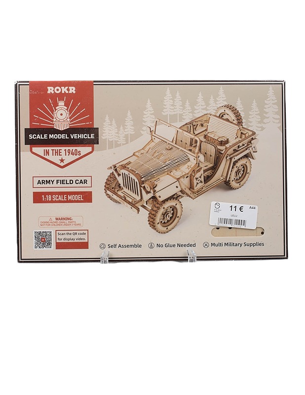 ROKR MC701 Army Field Car koottava pienoismalli - Lasten lelut - 10105405702 - 0