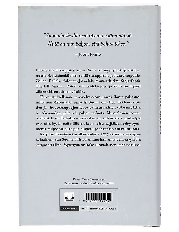Vilpitön mieli : miten myin Suomen täyteen väärennettyä taidetta - Ranta, Jouni - Elämäkerrat ja muistelmat - 10105405774 - 1