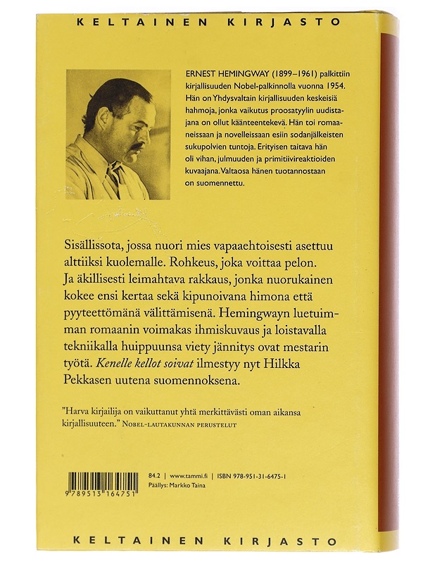 Kenelle kellot soivat - Hemingway, Ernest - Romaanit ja novellit - 10105405879 - 1