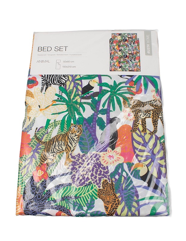 RUSTA HOME Animal pussilakanasetti, 150 x 210 cm - Liinavaatteet - 10105405915 - 0