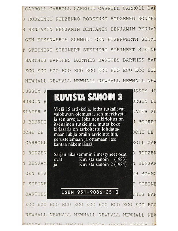 Kuvista sanoin : ajatuksia valokuvasta. 3 - Lintunen, Martti - Harrastekirjat - 10105405981 - 1