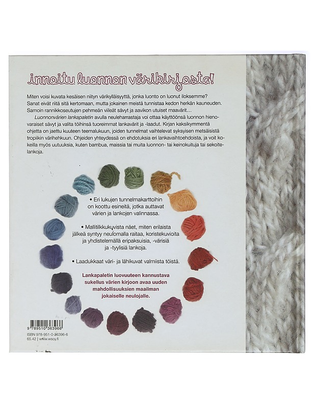 Luonnonvärien lankapaletti : opi valitsemaan neuleisiisi juuri oikeat värit, pintaneuleet ja tyylit - Montgomerie, Claire - Tietokirjat ja oppaat - 10105405990 - 1