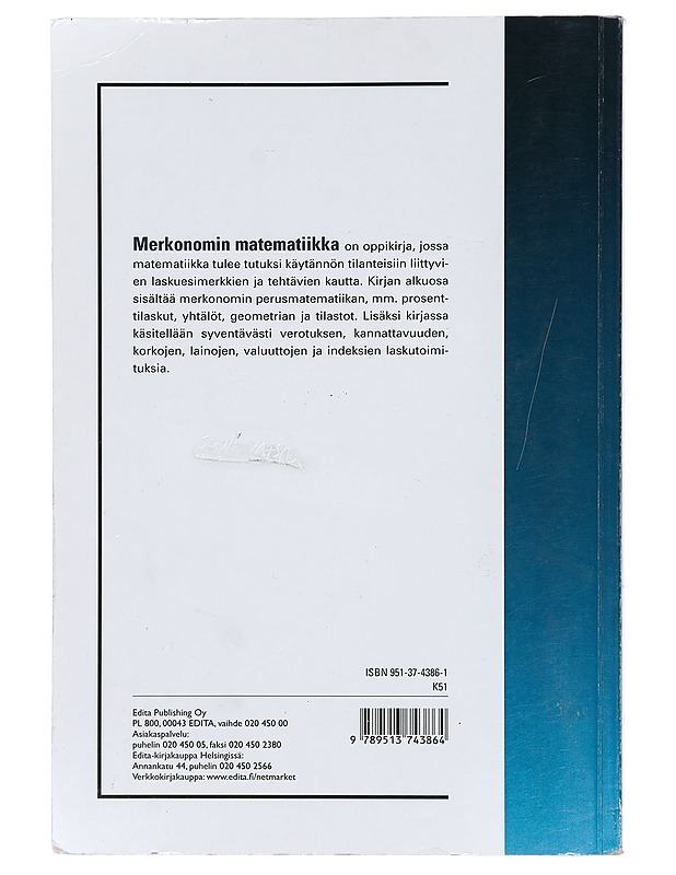Merkonomin matematiikka - Saaranen, Pirjo - Tietokirjat ja oppaat - 10105406008 - 1