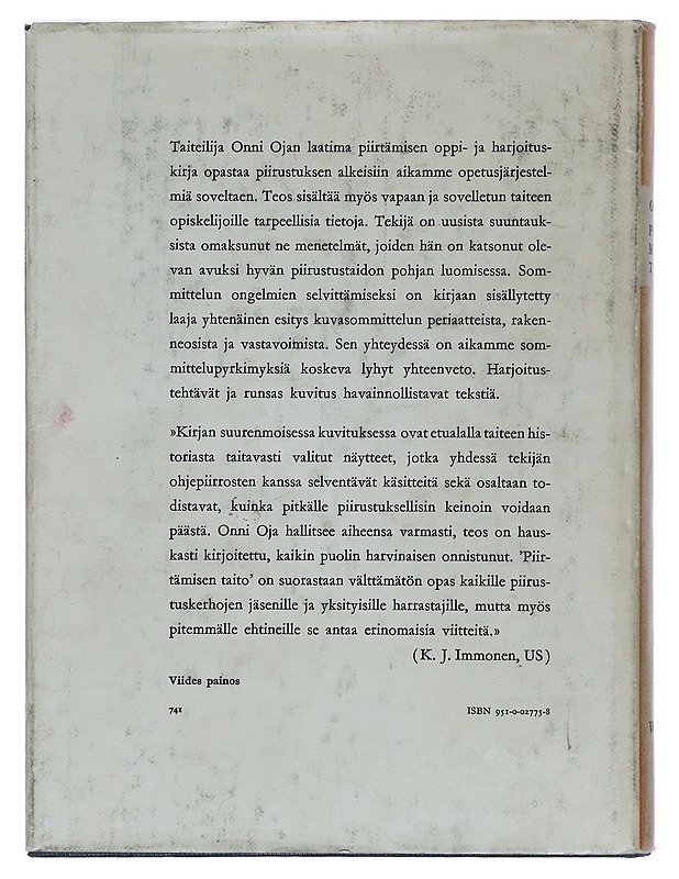 Piirtämisen taito - Onni Oja - Tietokirjat ja oppaat - 10105406013 - 1