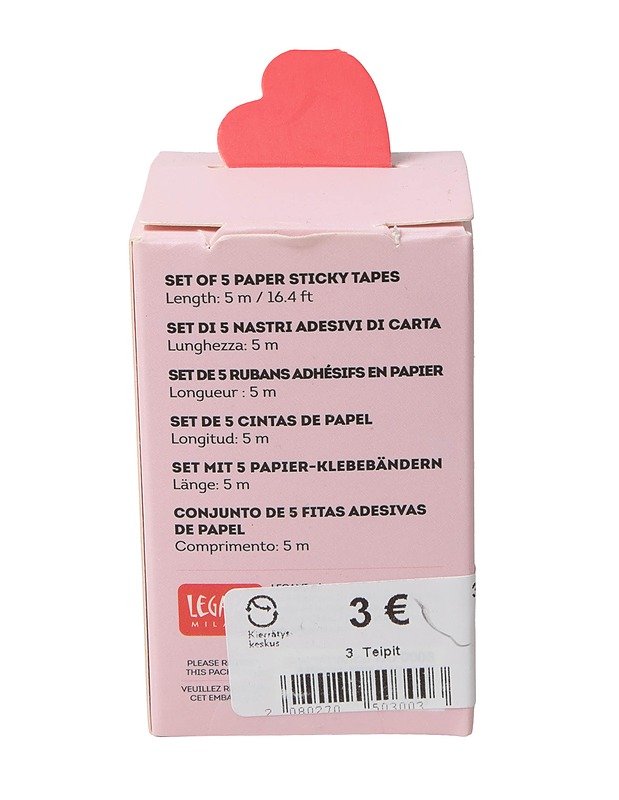 LEGAMI MILANO Tape by tape washiteipit, 5 kpl - Askartelu - 10105406163 - 2