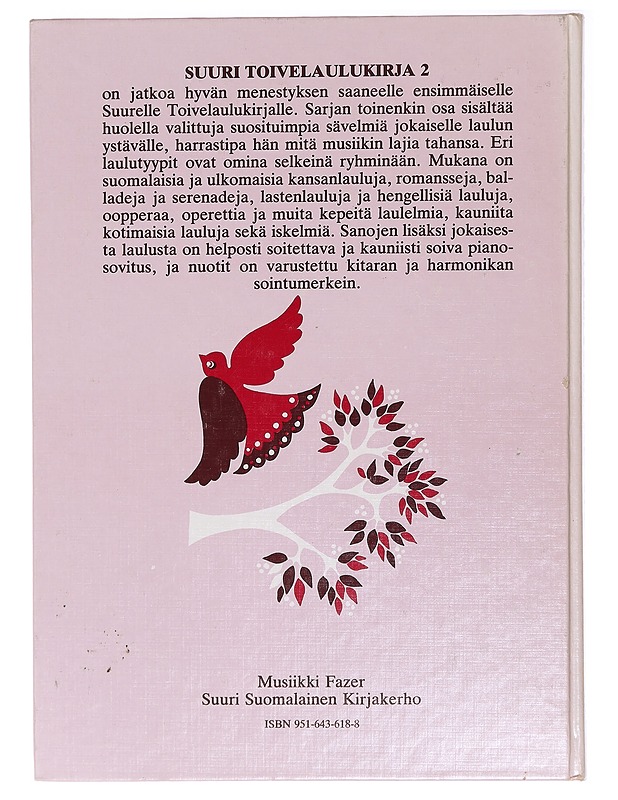 Suuri toivelaulukirja. 2 - Vuoristo, Aapeli - Musiikki- ja elokuvakirjat - 10105406213 - 1