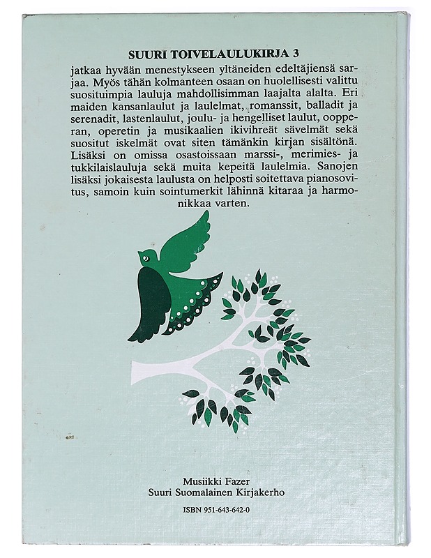 Suuri toivelaulukirja. 3 - Vuoristo, Aapeli - Musiikki- ja elokuvakirjat - 10105406215 - 1