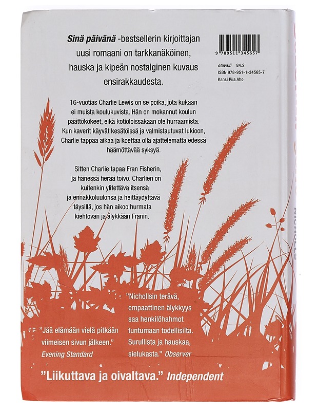 Suloinen suru - Nicholls, David - Romaanit ja novellit - 10105406249 - 1