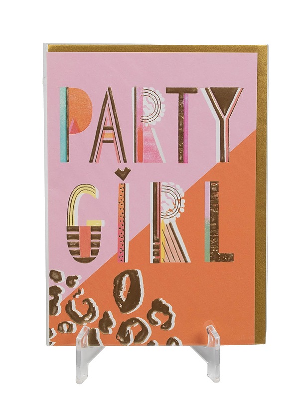 LOUISE TILER Party Girl onnittelukortti ja kuori - Askartelu - 10105406288 - 0