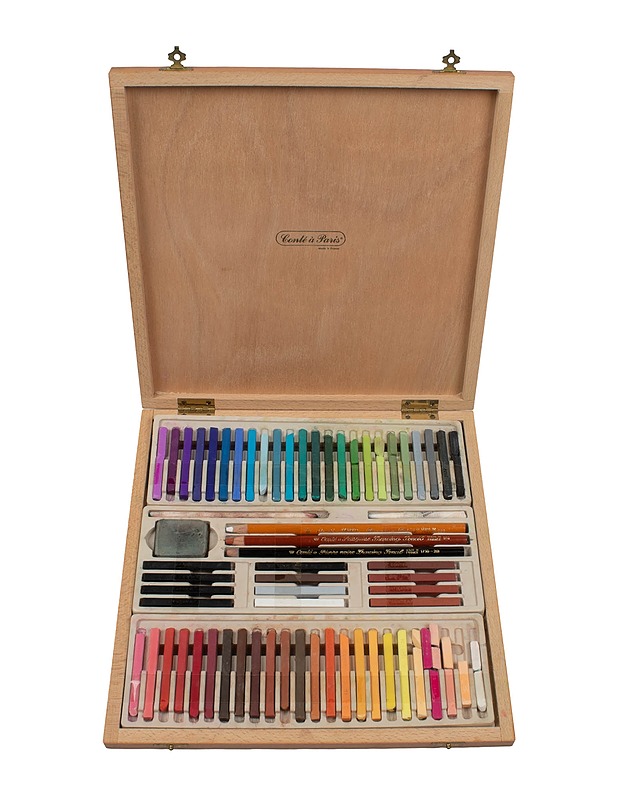 Conté á Paris pastellikynäsetti puulaatikossa - Askartelu - 10105406303 - 0