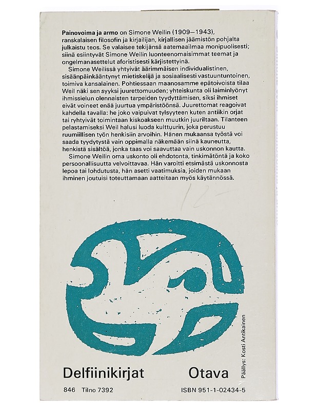 Painovoima ja armo - Weil, Simone - Elämäkerrat ja muistelmat - 10105406343 - 1