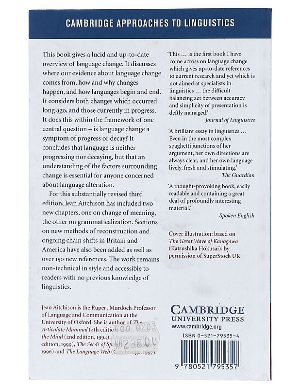 Language change : progress or decay? - Jean Aitchison - Historiakirjat - 10105406337 - 1