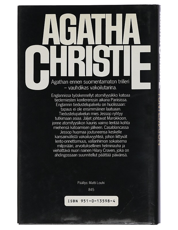 Määränpää tuntematon - Agatha Christie - Romaanit ja novellit - 10105406500 - 1