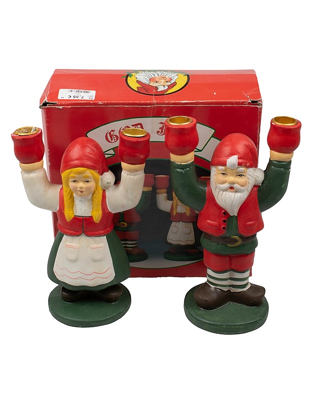 Tonttu kynttilänjalka, 2 kpl - Joulutuotteet - 10105406517 - 0