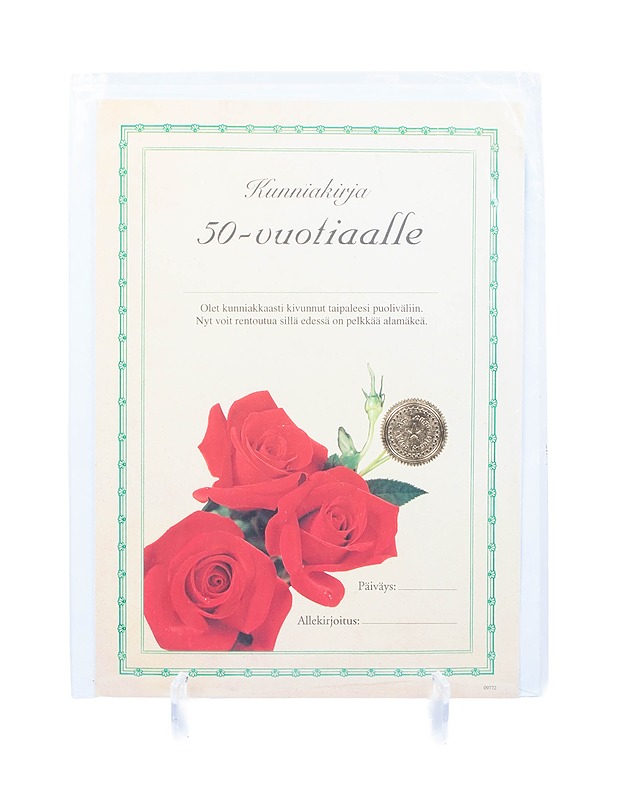 Kunniakirja 50-vuotiaalle korttisetti - Askartelu - 10105406557 - 0