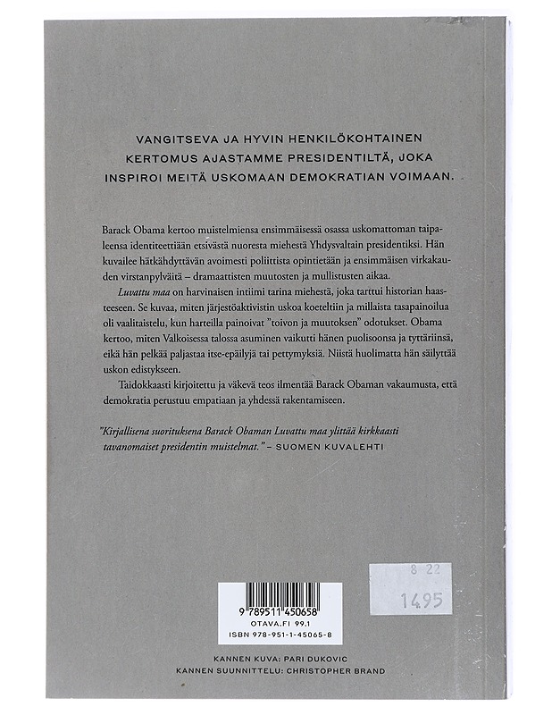 Luvattu maa - Obama, Barack - Elämäkerrat ja muistelmat - 10105406559 - 1