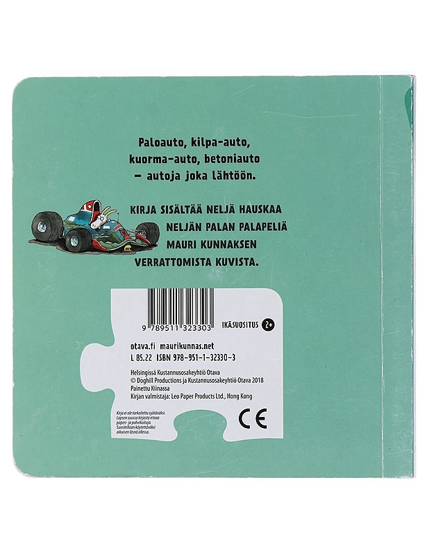Autot : palapelikirja - Mauri Kunnas - Lasten palapelit - 10105406666 - 1