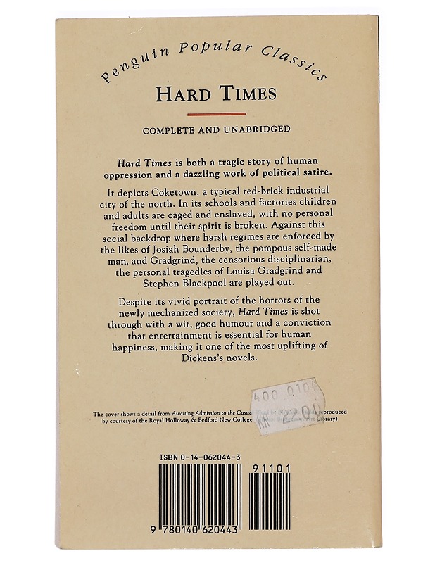 Hard times - Charles Dickens - Romaanit ja novellit - 10105406689 - 1