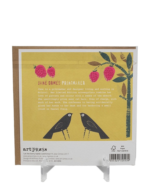 ARTPRESS Let the berry battle commence´ taitekortti ja kuori - Askartelu - 10105406731 - 1